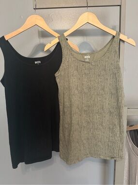 Duluth No Yank Tank Women’s Tank Tops — Black & Olive (Set of 2)